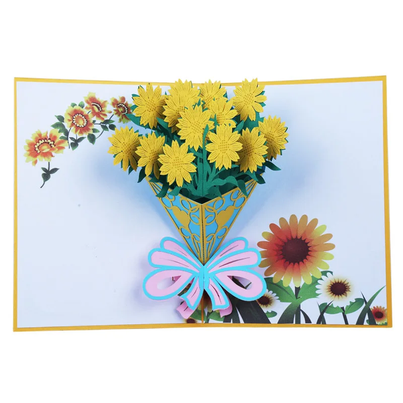 Love Daffodil 3D Greeting Card Cards Invitations Party Supply Home S
