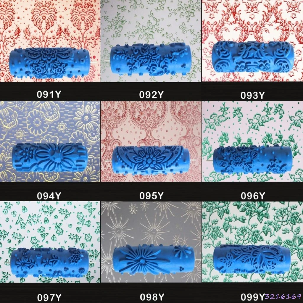 5 "тисненая краска ролик рукав стена текстура трафарет кисть узор Декор узор 001Y-103Y