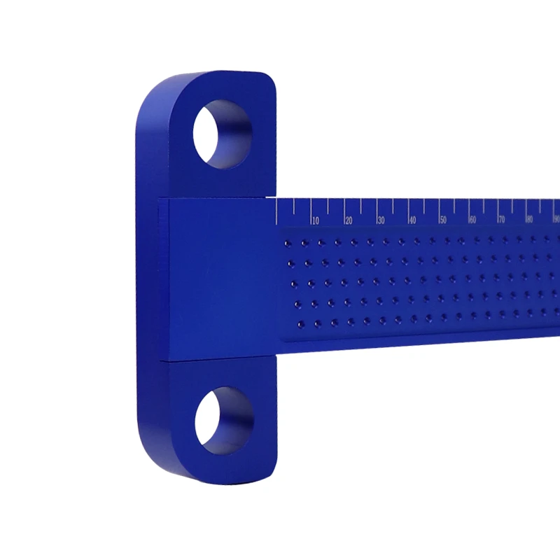 Beste Houtbewerking T Heerser 160mm Aluminium Markering Gauge Gat Positionering Gekruiste Lijn Kraspen Carpenter Meetinstrumenten