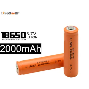 

4pcs/lot Kingwei High Quality 18650 Rechargeable 3.7V 2000mah Li-ion Battery For Powerbank Camera Laser Pen Flashlight