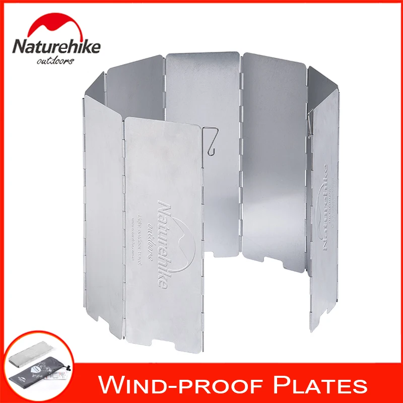 Naturehike Compact Foldable Windshield Windbreak Camping Equipment Outdoor Picnic Cooking Gas Stove Wind Screen Wind-proof Plate