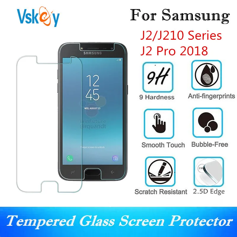 VSKEY 10 шт 2.5D Закаленное стекло для Samsung Galaxy J2 Pro протектор экрана J2 Core J2 Prime защитная пленка