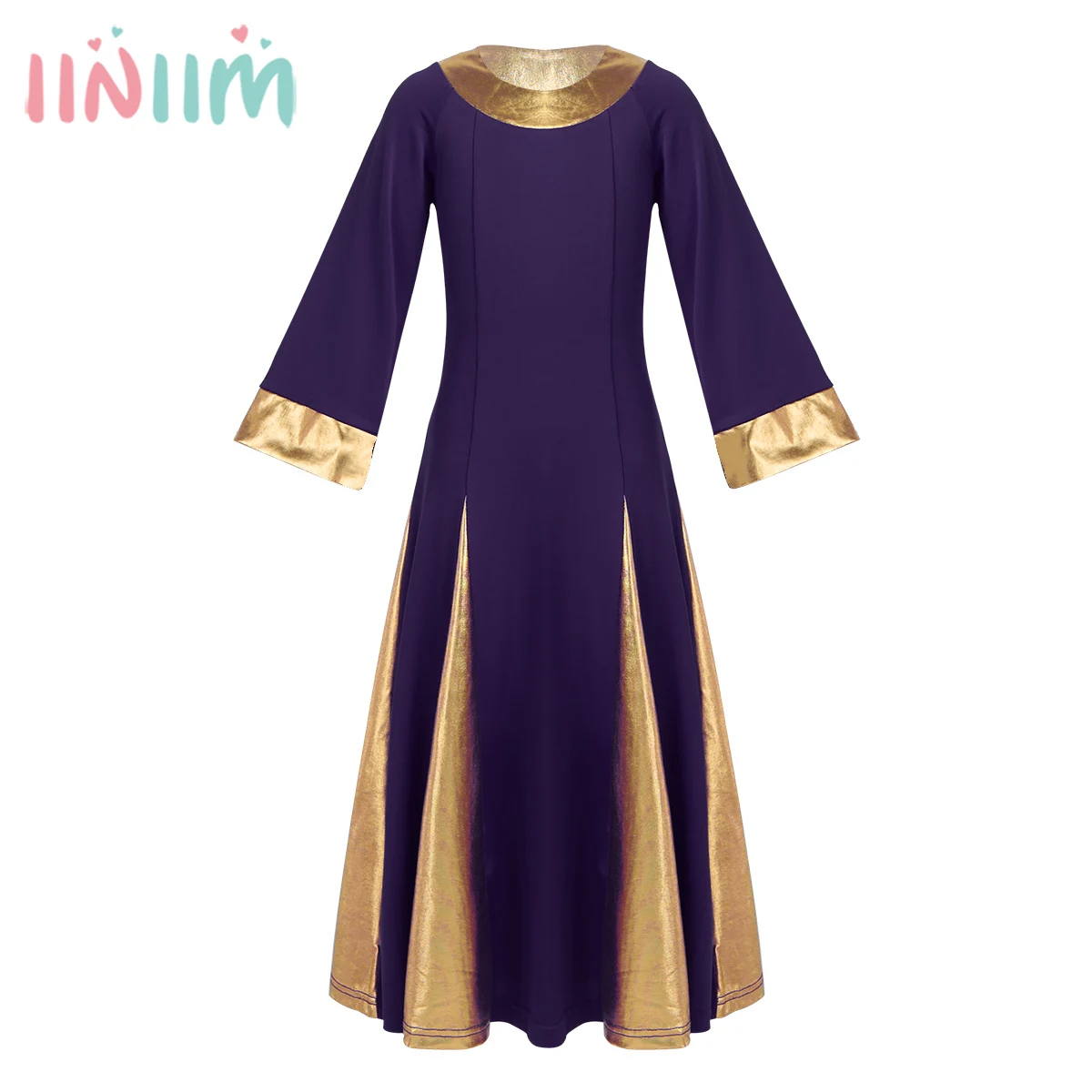 Iiniim/Детское трико для танцев платье с металлическим воротником и манжетами Детская Одежда для танцев; костюмы для гимнастики для девочек