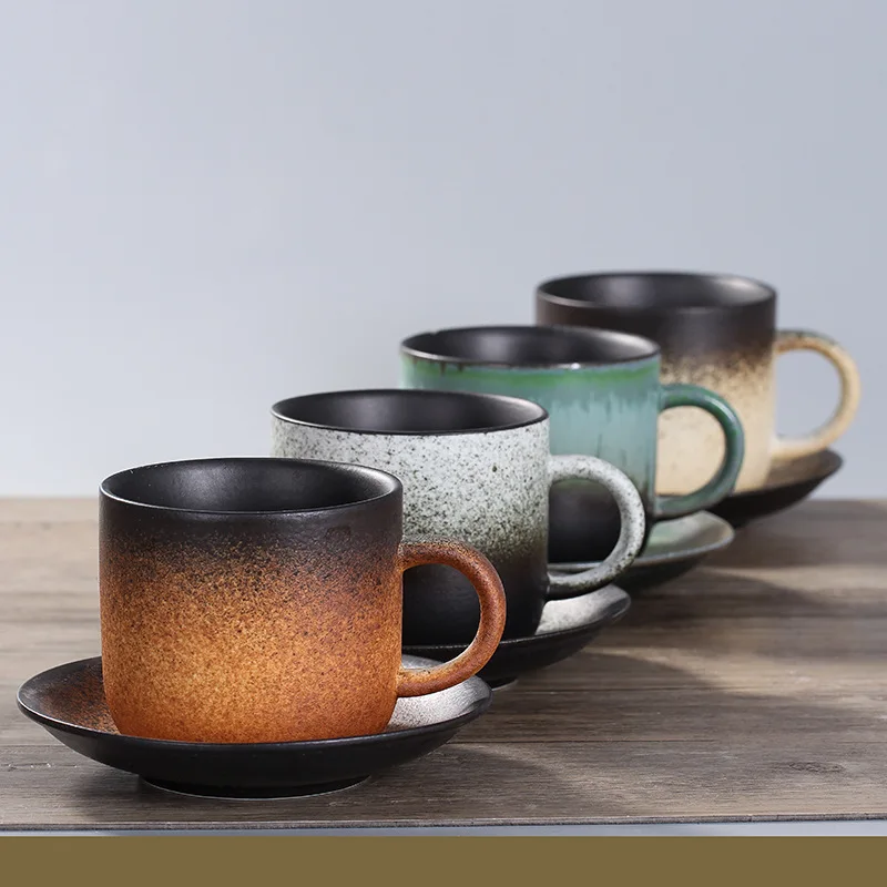 Japanese Retro gradient Frosted tea coffee cups milk cup ceramic Coffee