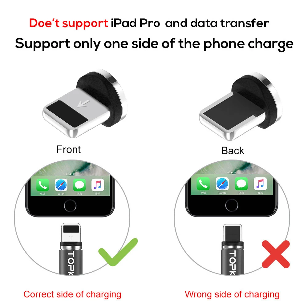 TOPK R-Line1 LED Magnetic USB Cable for iPhone Xs Max 8 7 6 & USB Type C Cable & Micro USB Cable for Samsung Xiaomi Huawei USB C TOPK R-Line1 LED Magnetic USB Cable for iPhone Xs Max 8 7 6 & USB Type C Cable & Micro USB Cable for Samsung Xiaomi Huawei USB C