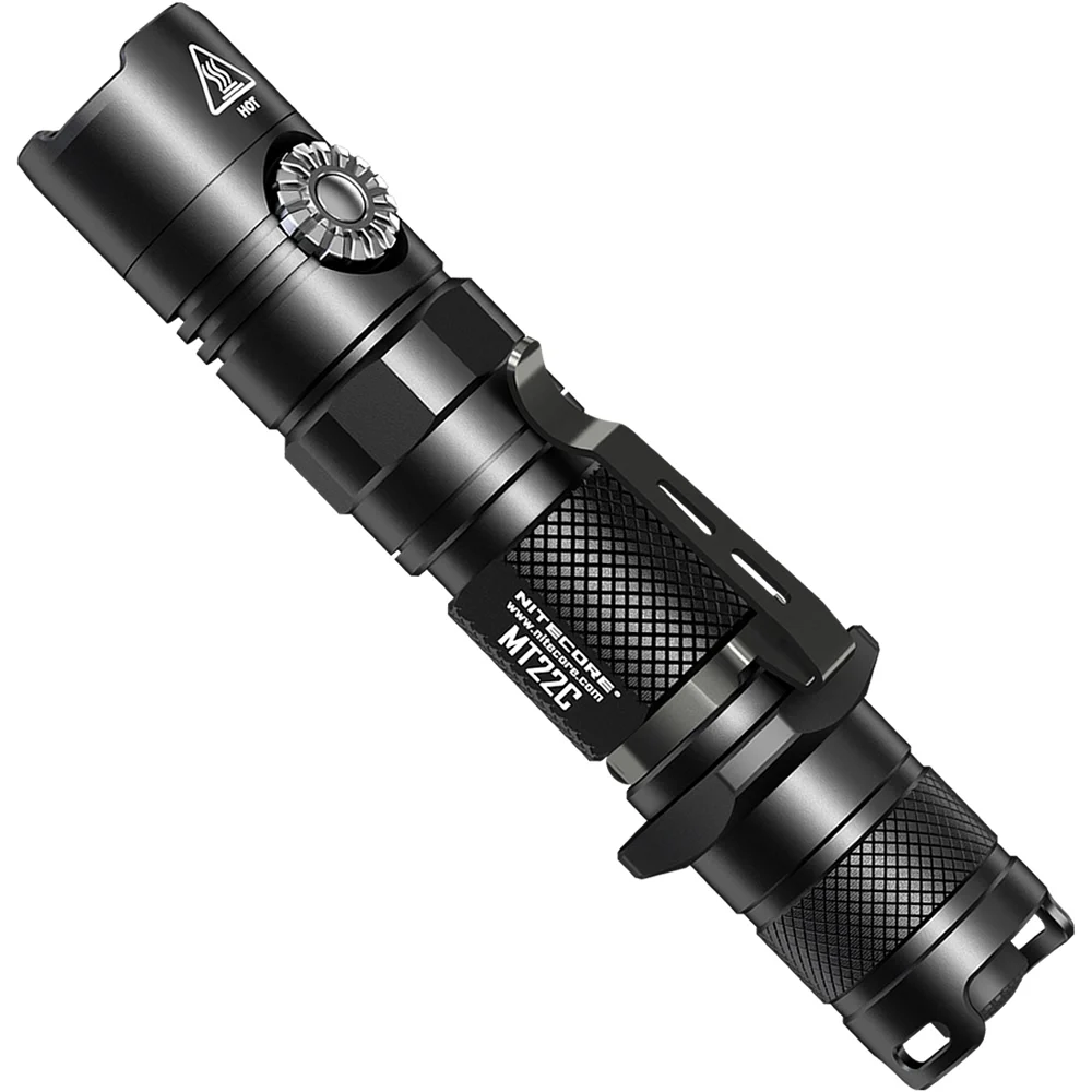 NITECORE MT22C 1000 люмен светодиодный тактический поворотный переключатель фонарик поиск портативный литой фонарь без батареи 18650