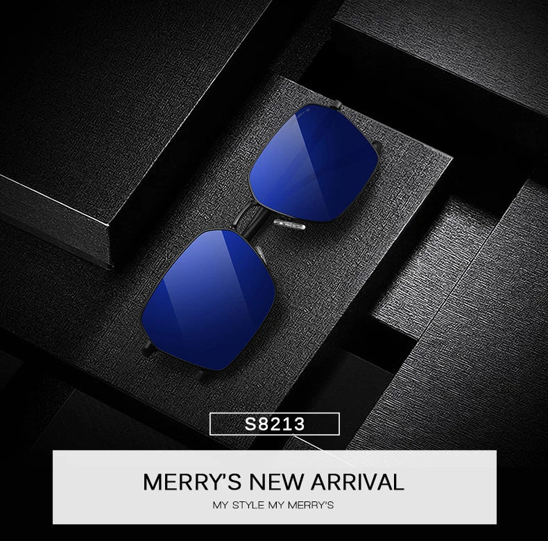 MERRYS, дизайнерские мужские классические HD поляризованные солнцезащитные очки, люксовый бренд, солнцезащитные очки для вождения TR90, защита от уф400 лучей, S8213