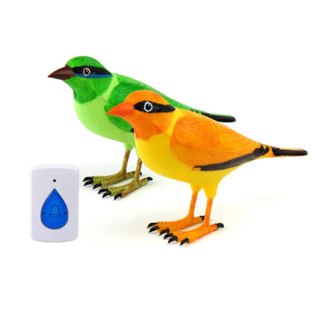 Уникальный дизайн беспроводной цифровой колокольчик ясное моделирование птица звук дома дистанционное управление дверной Звонок