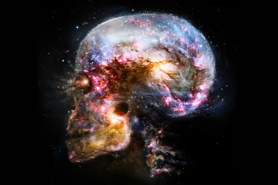 cm inch in frame 12x18 Skull space Print art abstract universe fantasy poster cm inch in frame 12x18 Skull space Print art abstract universe fantasy poster