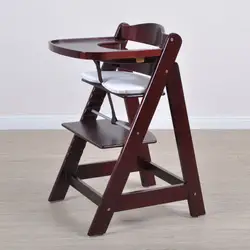 Многофункциональный ребенок одноцветное обеденный стул из дерева столик для кормления малыша твердая древесина детский стульчик с