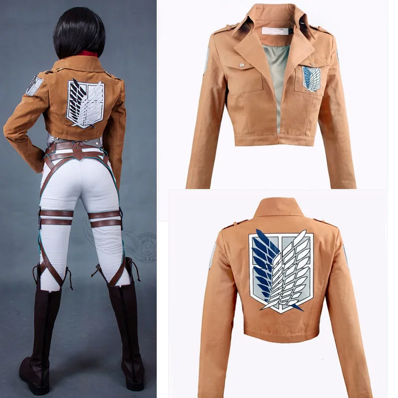 Attack on Titan Jacket Shingeki no Kyojin Legion Coat Cosplay Eren Levi  Jacket Plus Size Free shipping Halloween Costume