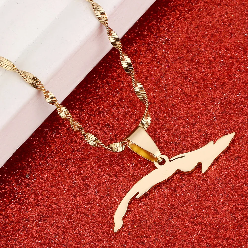 

Gold Color Small Size Cuba Map Necklaces For Women Map of Cuba Charm Cuban Pendant Jewelry