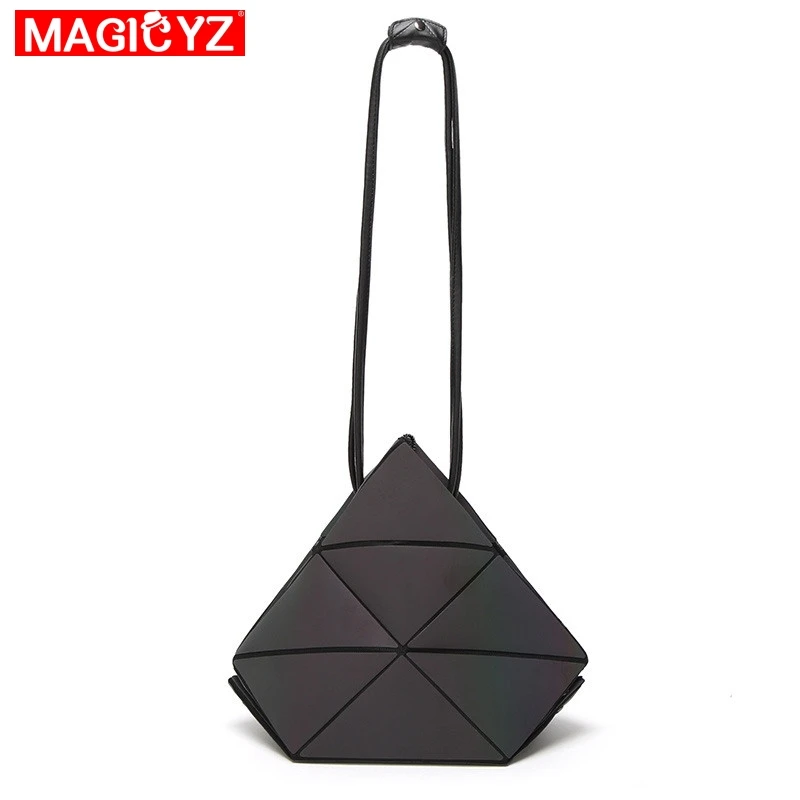  MAGICYZ Women Handbag Luminous Geometric Fold Over bag Luxury Brand Women Handbag Designer Diamond 
