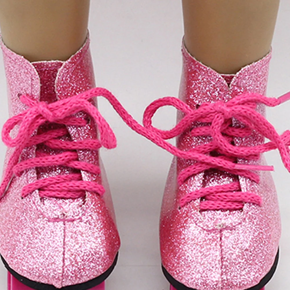 Birthday Entertainment Roller Skates Skateboard Glitter Toys Accessory Gift Shoes Baby Fashionable For 18inch American Dolls