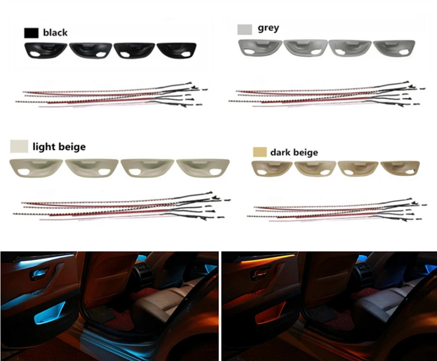 

For BMW F10 F11 Interior Decorative Led Ambient Door Light Stripe Trim LED Atmosphere Light 2 colour For BMW 5 Series F10/F11