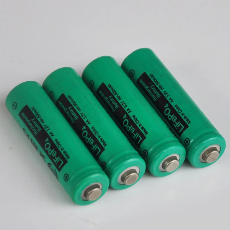 

4-8PCS IFR 3.2V LiFePo4 AA rechargeable battery 600mah 14500 lithium ion cell for digital camera toys LED solar light