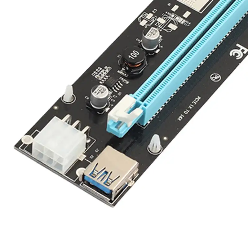 USB 3,0 PCI-E 1X к 16X карта Райзер Расширитель адаптер (6 конденсаторов)