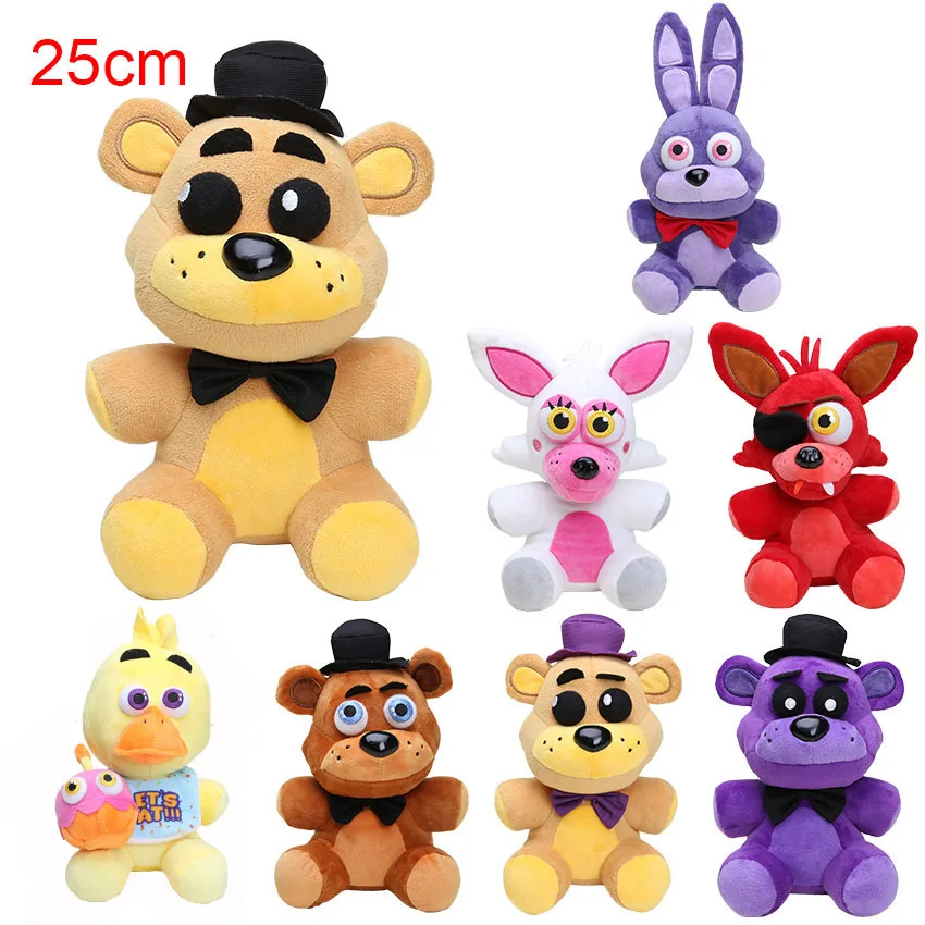 25 см пять ночей у freedy's Golden Freddy Fazbear игрушки FNAF кошмар Fredbear Бонни и Чика Фокси