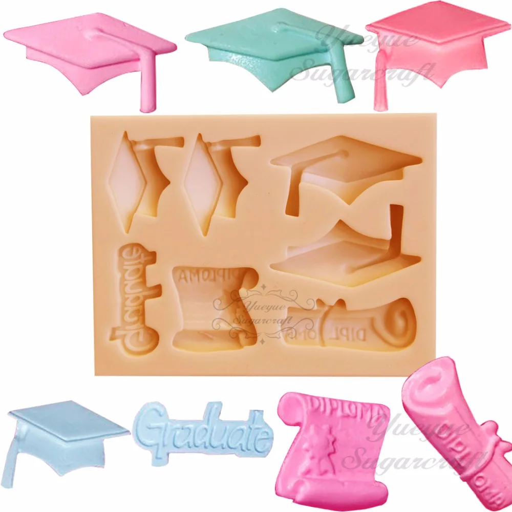 

Yueyue Sugarcraft Graduation silicone mold fondant lace mold cake decorating tools chocolate gumpaste mold