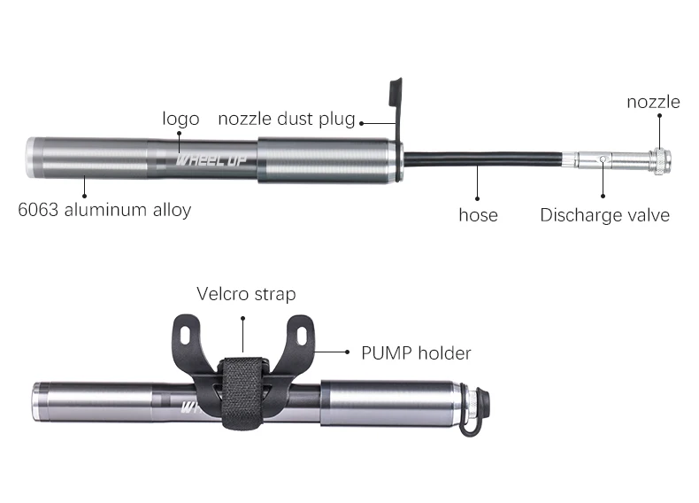 Велосипед Wheel Up мини насос(A/V)(F/V) Высокое давление Велоспорт велосипедный портативный насос Портативный MTB велосипедный насос Аксессуары для велосипеда