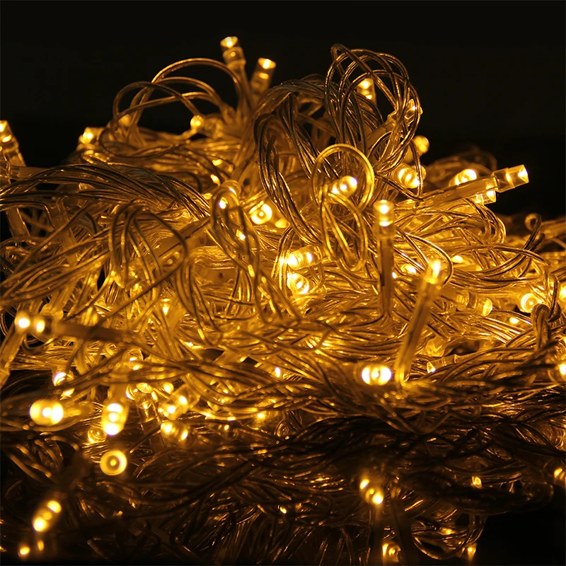 Goodland гирлянда 10 м светодиодный светильник-гирлянда s 110 В 220 В, Рождественский светильник, уличный Сказочный светильник, водонепроницаемый, вечерние, для украшения - Испускаемый цвет: Тёплый белый