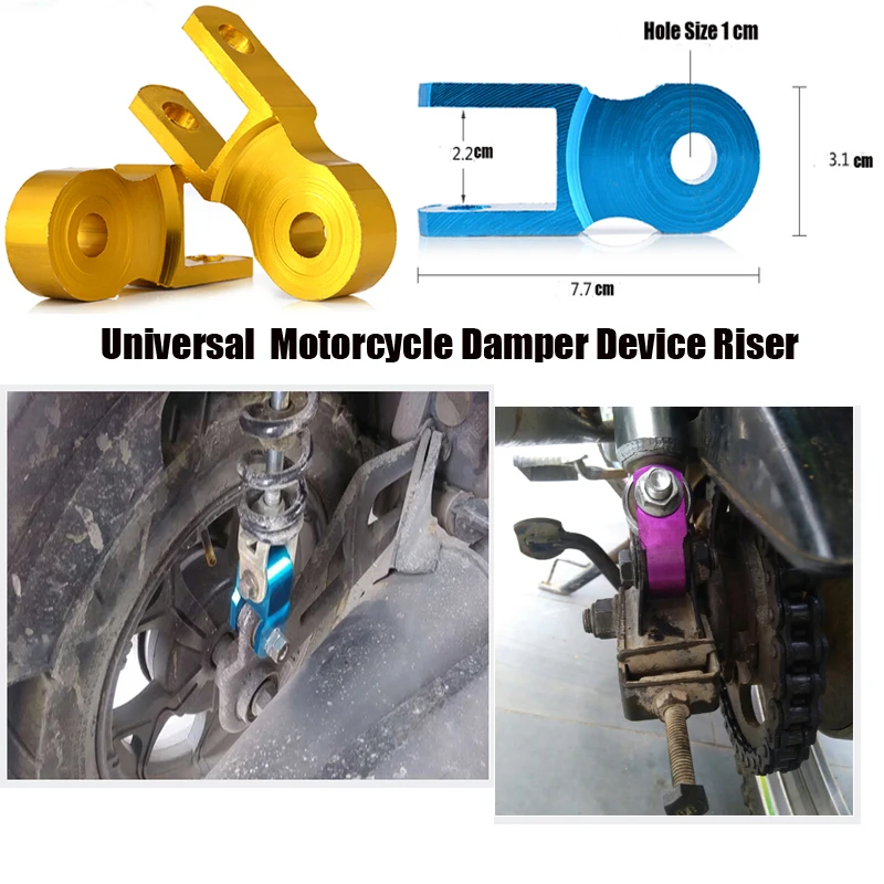 

One Pair Motorcycle Universal Moped Shock Absorber Damper Height Extension Jack Up Riser