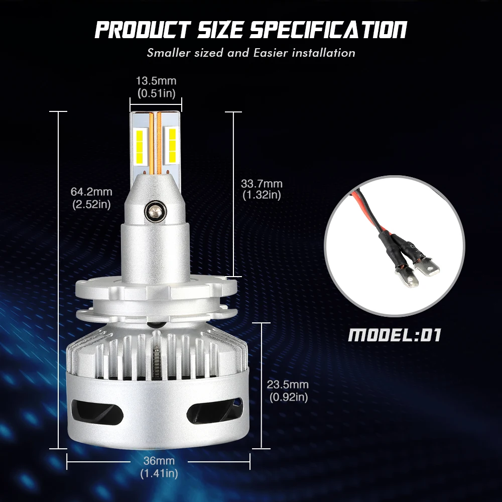 NOVSIGHT 2 шт. автомобильный проектор светодиодные фары H7 H11 9005/9006 9012 D5 D2/D4 D1/D3/D8 90 Вт 12000лм 6500 к Автомобильные фары светодиодные automotivo