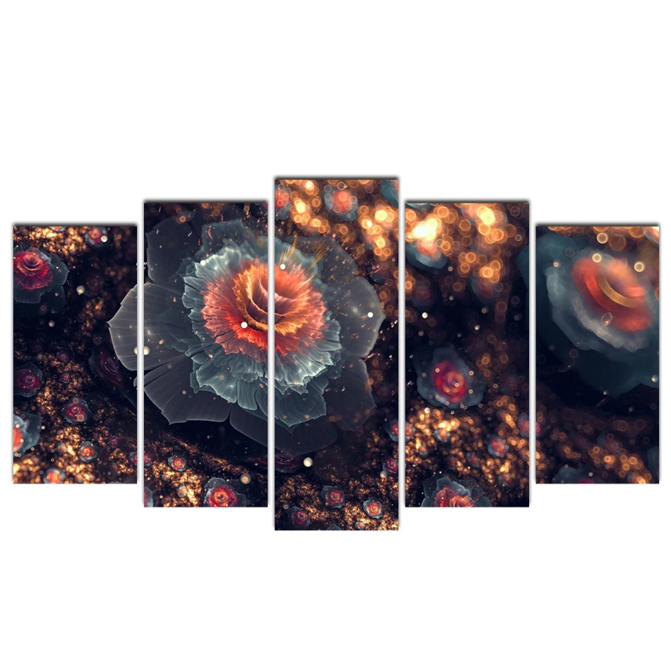 

Canvas Painting Wall Art Home Decor For Living Room Framework 5 Pieces Flowers Pictures HD Prints Poster Cairnsi