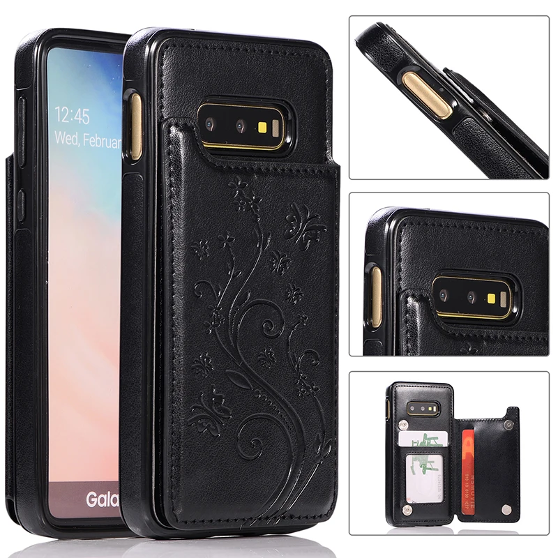 Роскошный кожаный чехол для samsung Note 9 Note 8 чехол-футляр для samsung galaxy S10 S10e S9 S8 плюс S7 edge чехол для телефона с держателем