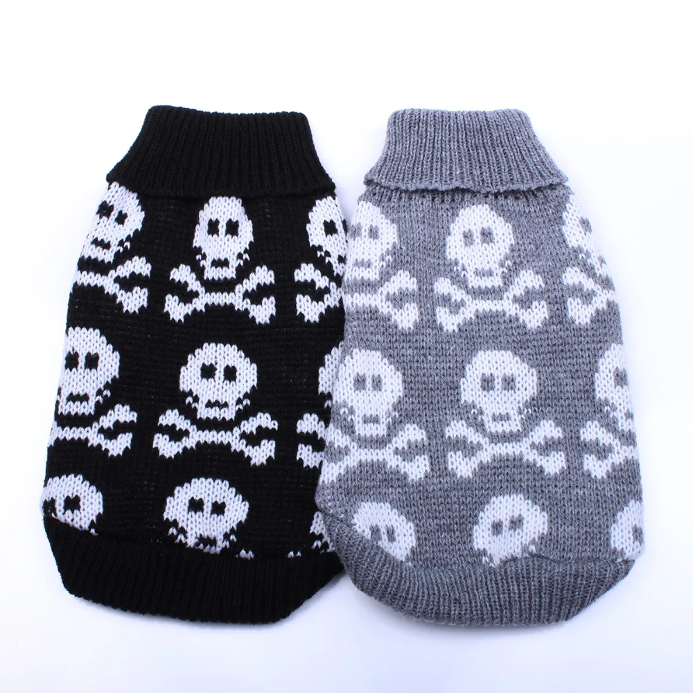 

Cat Dog Sweater Jumper Skulls Jacquard Pet Puppy Coat Jacket Warm Jumper Clothes 2 Colours