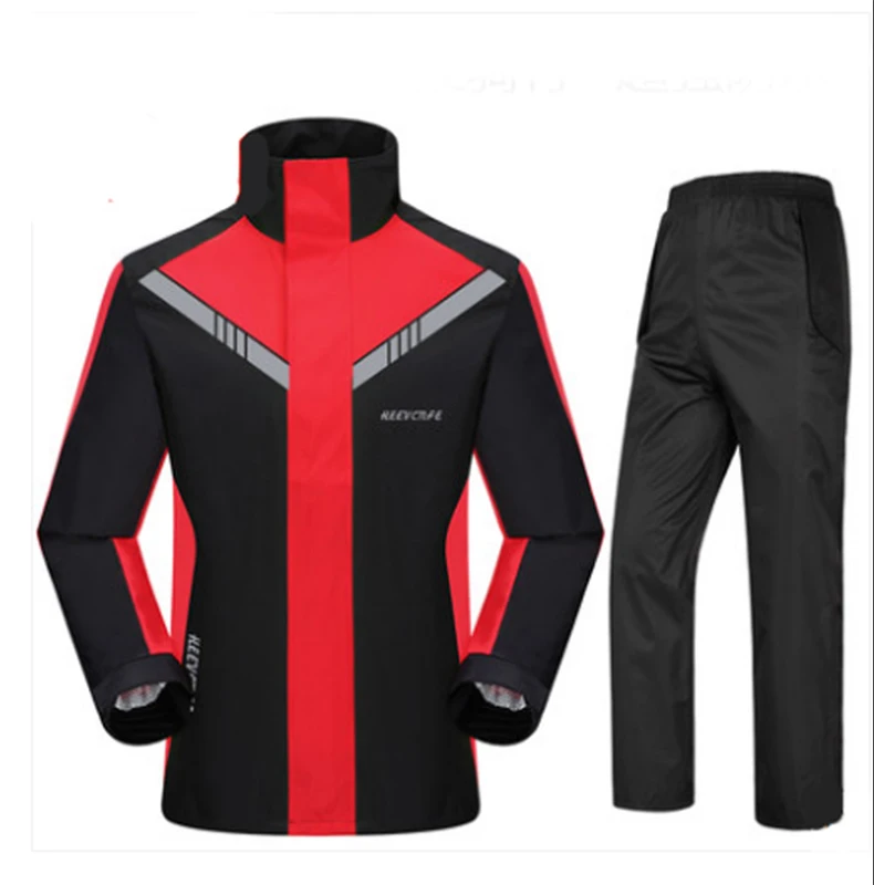 Fashion Men Women Motorcycling Rain Coat Pants Suit P11