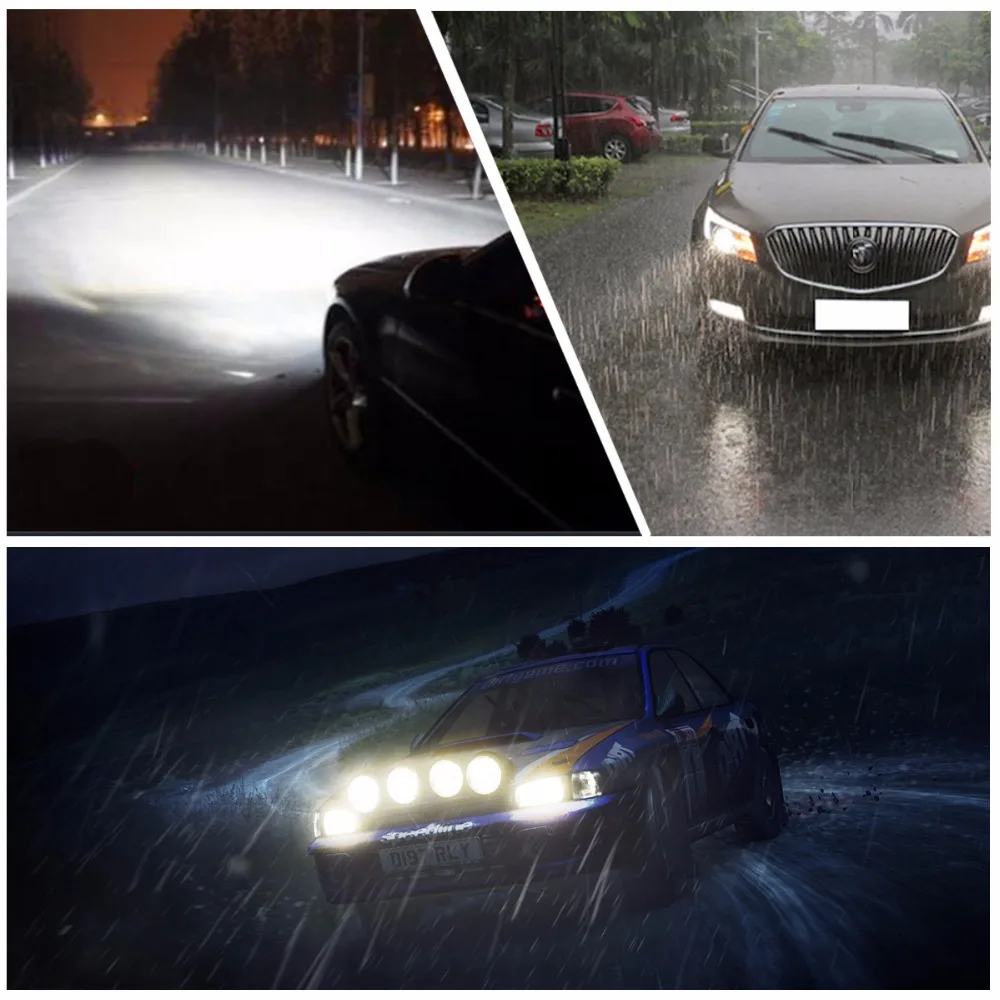 Светодиодный фонарь H4 H7 H1 H3 9005 9006 H11 s 12V 24V для автомобиля 8000LM 72W 6500K автомобильные