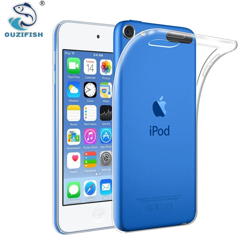 

OUZIFISH For Apple iPod Touch 5 6 Case Coque iPone 5C Case Silicon Hybrid Transparent Clear TPU Back Cover Phone Case