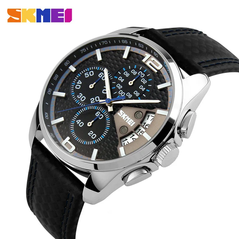 Prix pour 2016 New Sport Montres Hommes Mode Quartz Montres Étanche En Cuir Bande Chronomètre De Luxe Marque Skmei Relogio Masculino Prix pour 2016 New Sport Montres Hommes Mode Quartz Montres Étanche En Cuir Bande Chronomètre De Luxe Marque Skmei Relogio Masculino