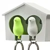 2 Bird Keychain +  House Nest Whistle Key Holder Chain Ring Keyholder Keychain Keyring Hanger Rack ► Photo 3/6