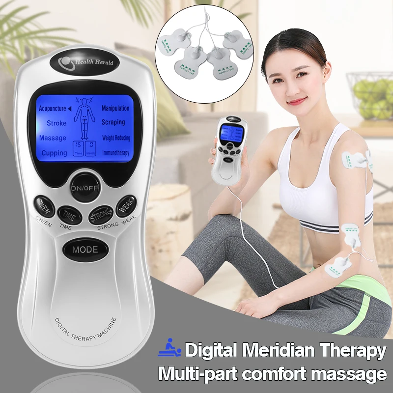 4 Ways Tens Machine Digital Therapy Electric Massager Pulse Full Body