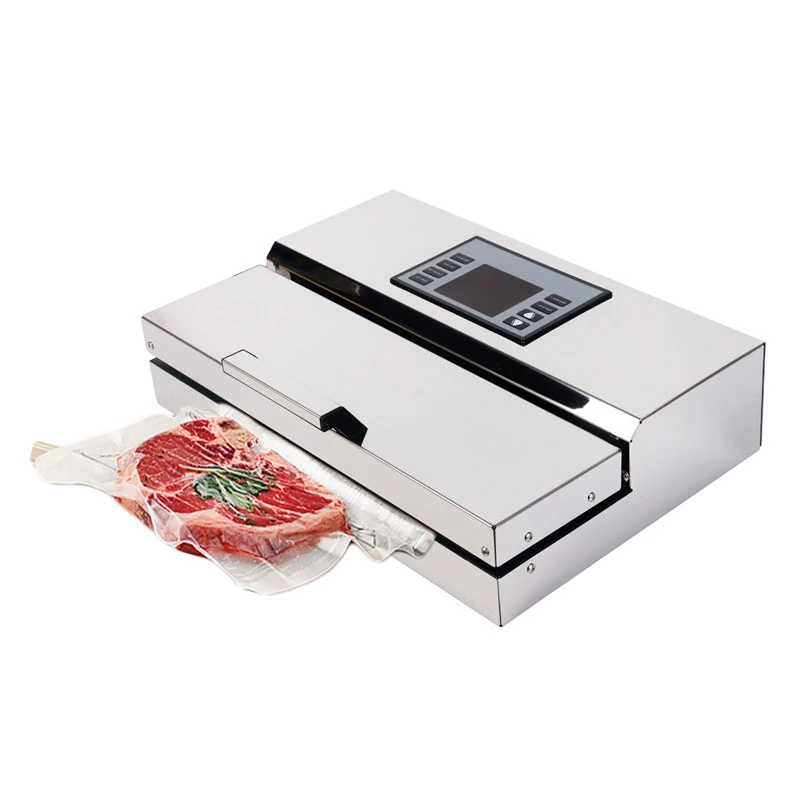 ITOP 2 PCS /Set  Food Vacuum Sealer With Vacuum Bags  Food Packaging Machine Semi-Commercial Stainless Steel Vacuum Packer 220V