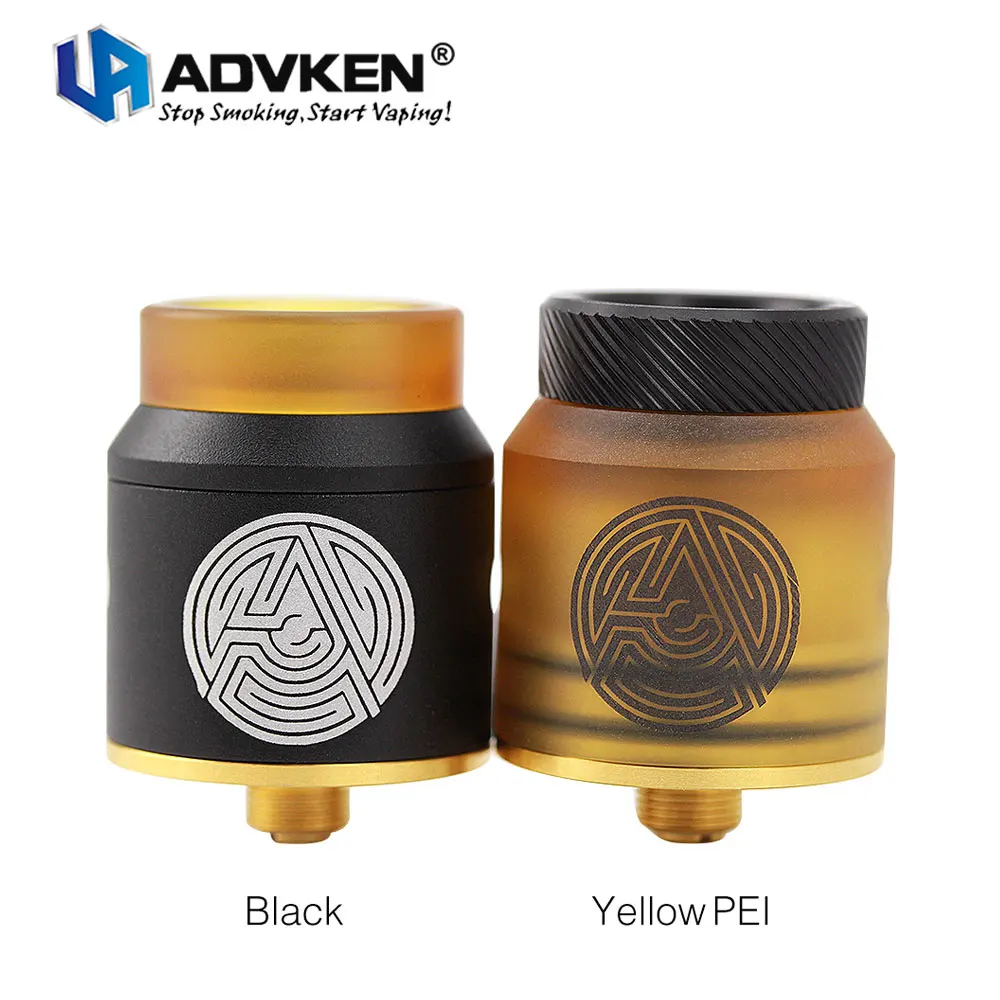 

Original Advken Artha RDA 24mm Diameter Tank Dual-post Design & Gold-plated Build Deck E-cig Vape Atomizer for Squonker MODs