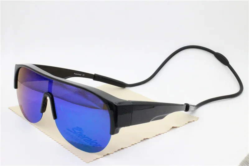 Негабаритный близорукость 045H UV400 поляризационные наружные полуободки подходят на удобную шею Висячие рыболовные солнцезащитные очки с подвесным силиконовым ремешком