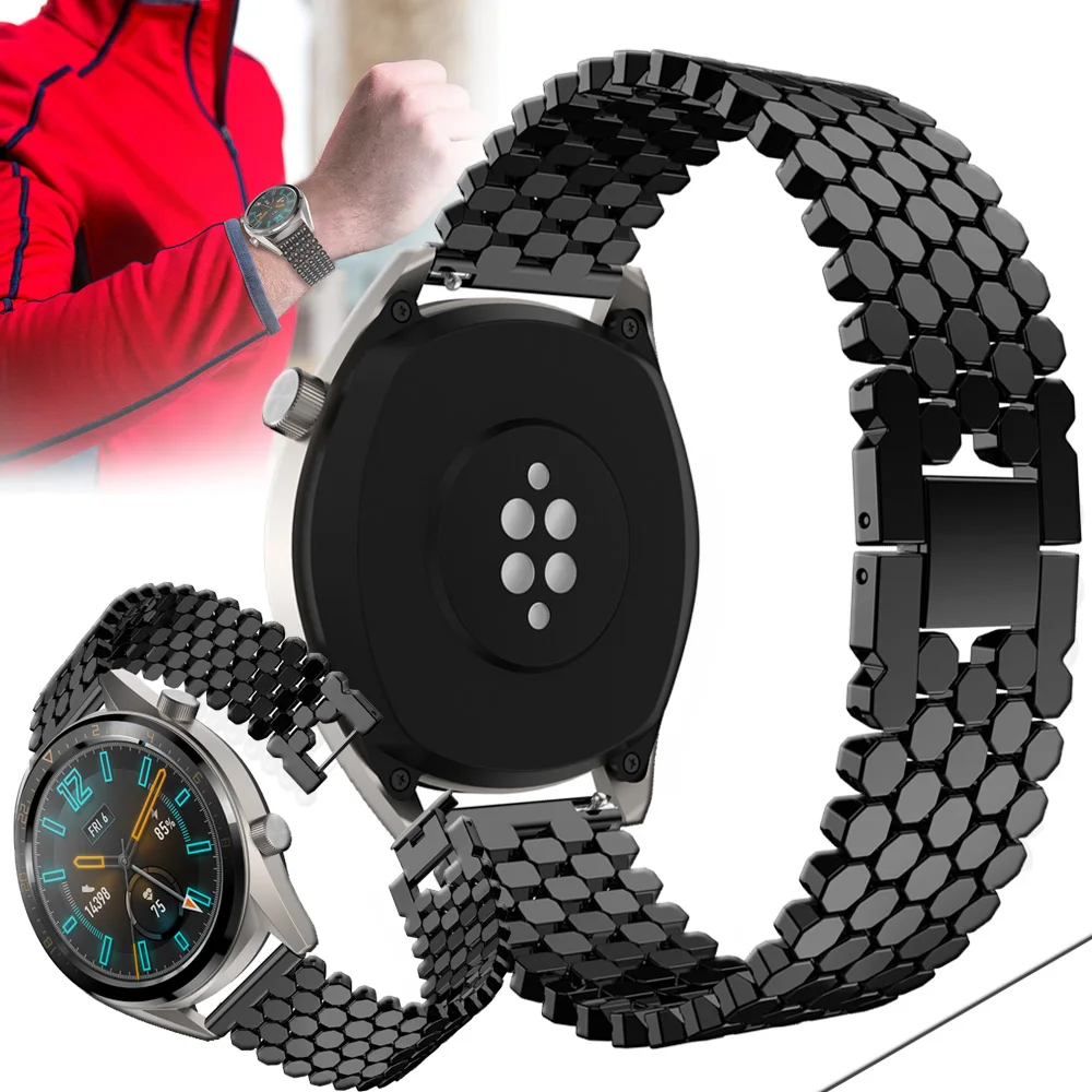 

For HUAWEI WATCH GT 46mm Vigor Fashion Style GT 2 GT2 Stainless Steel Replacement Watch Band Bracelet Strap 22mm Watchband
