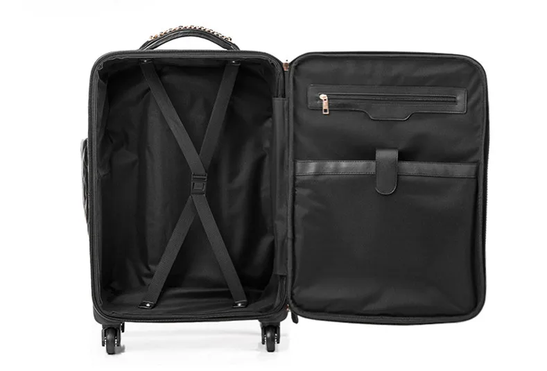 Женская багажная сумка в комплекте, высококачественный чемодан из ПУ-кожи, универсальные колеса, переноска с узором в виде сетки, чехол на колесиках, коробка для переноски