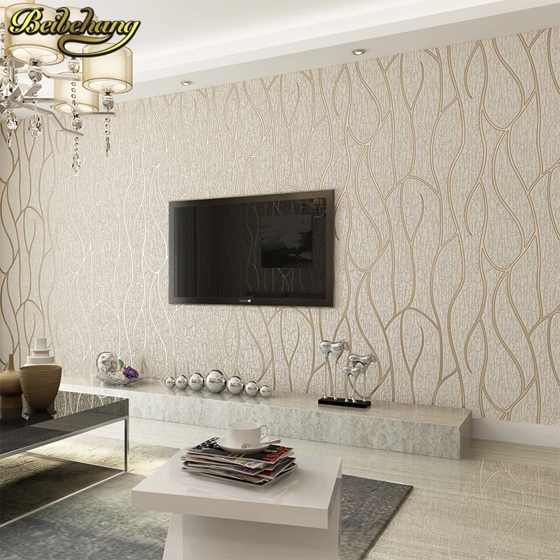 Modern minimalist plain suede thick high-grade non-woven wallpaper room living room bedroom TV background wallpaper