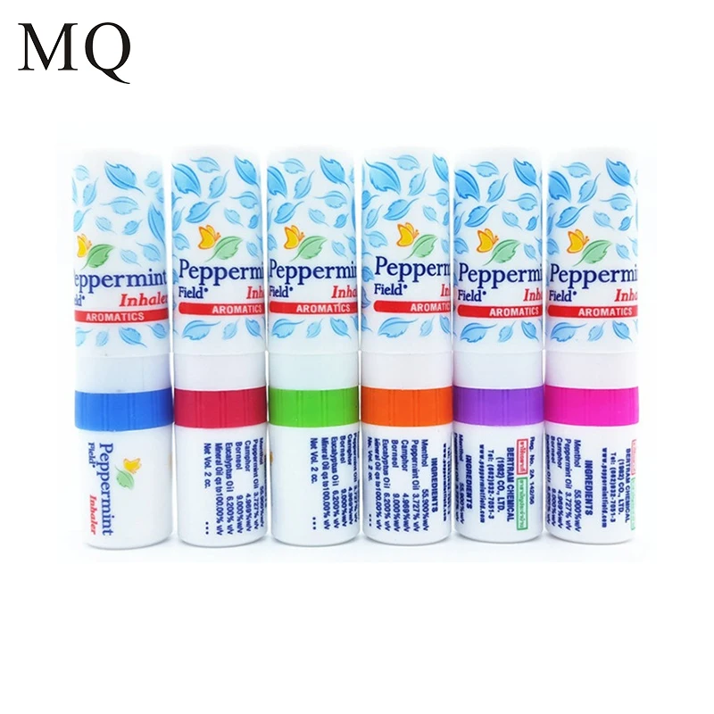MQ 6 шт., тайские контейнеры для носовых ингаляторов, предотвращающие солнечный удар, против гриппа, снимают укачивание, ароматический ингалятор мяты перечной