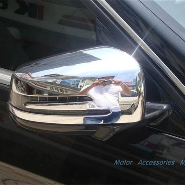 

New Chrome Rearview Mirror Cover For Mercedes-Benz A B E GLK CLA GLA Class
