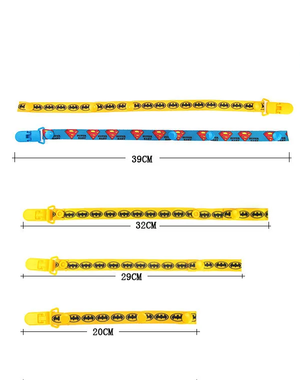 Клипса с цепочкой Бэтмена, пустышка, фиксатор, держатель для соски, пустышки, пустышки для детей ясельного возраста, клипса, держатель 39 стилей