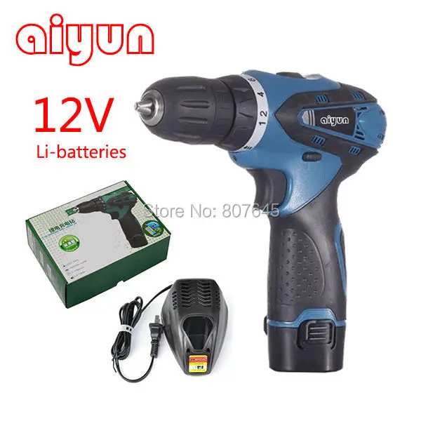 

Two-speed 12V lithium electric screwdriver rechargeable hand drill cordless screwdriver Hot Drop Shipping/Free Shipping