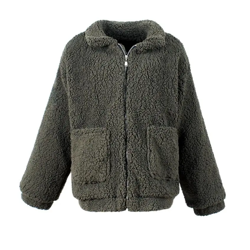 Femmes Casual Sep14 D'hiver 2017 Outwear Chaud De Veste Dames marron kaki Manteau Pardessus vert Noir npxZqvaZE