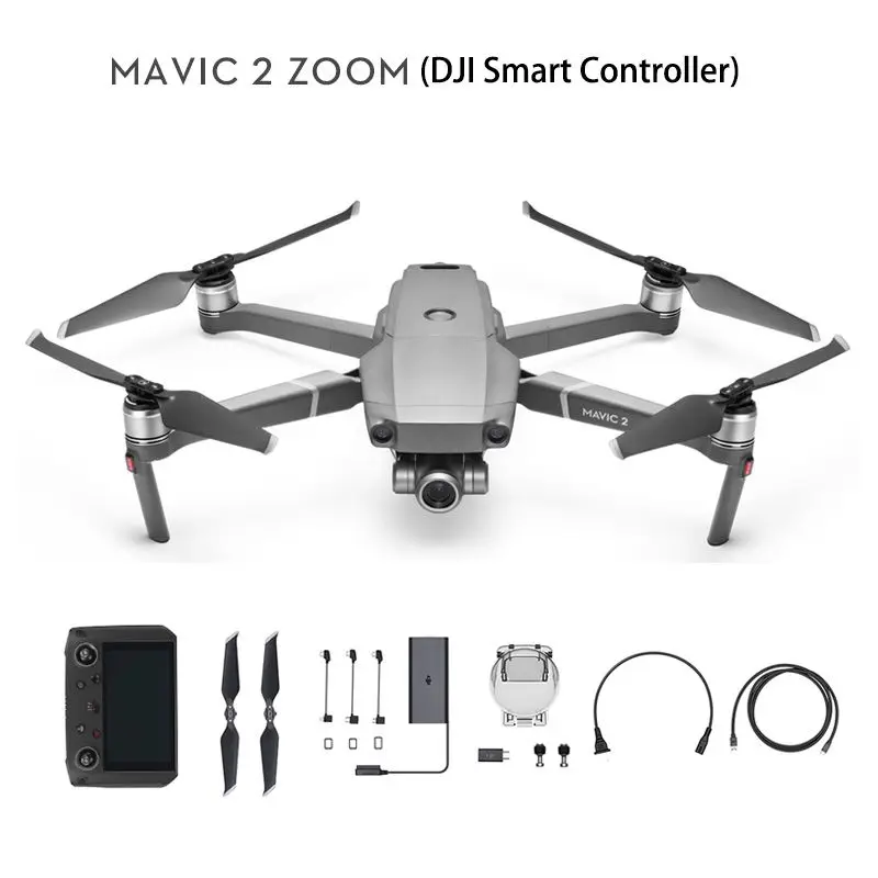 DJI Mavic 2 Pro(умный контроллер DJI) зум " CMOS сенсор камера Регулируемая Диафрагма RC Квадрокоптер с 4K HD камера мини-Дрон - Цвет: Mavic2 ZooM Smart RC