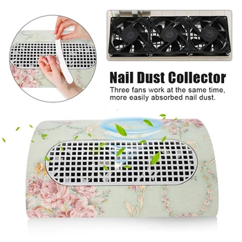 

Nail Dust Collector New Strong Power 3 Fans Vacuum Cleaner Tool Nail Art Salon Suction Dust Collector Machine Vacuum Cleaner Fan