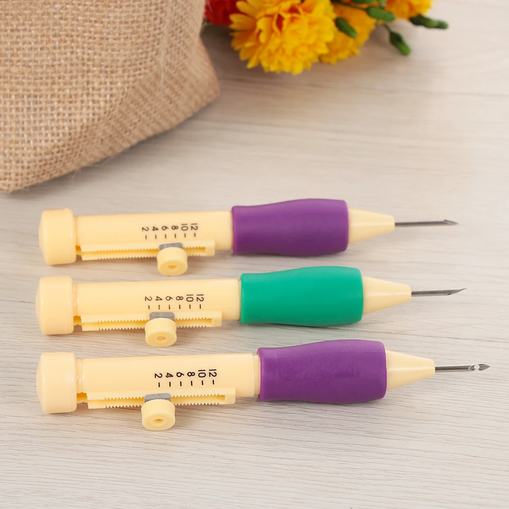 

1Set DIY Magic Threaders Needles Embroidery Pen Set Knitting Accessories Craft ABS Punch Sewing Tool Accessories